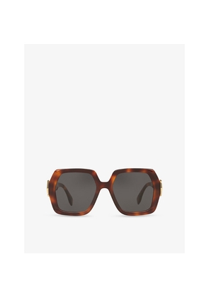 Fendi Fe40139I Square-Frame Tortoiseshell Acetate Sunglasses