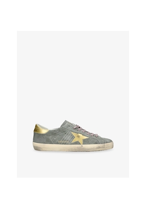 Mens Golden Goose Men's Ball Star Suede Low-Top Trainers