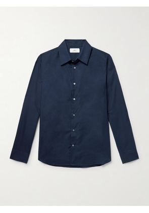 Mr P. - Brushed Organic Cotton Shirt - Men - Blue - 17