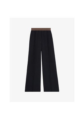 Womens Reiss Wilde Wide-Leg High-Rise Stretch-Woven Trousers