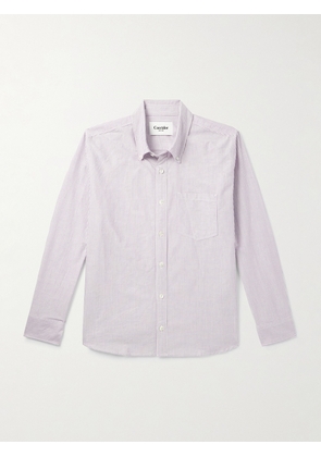 Corridor - Striped Cotton Oxford Shirt - Men - Purple - S