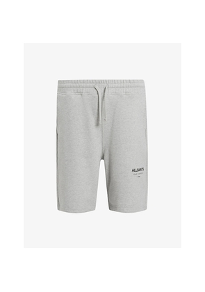 Mens Allsaints Underground Branded-Print Cotton-Jersey Shorts