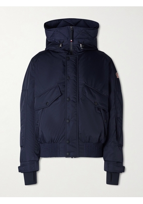 Moncler Grenoble - Breche Shearling-Trimmed Gabardine Hooded Down Jacket - Men - Blue - 1