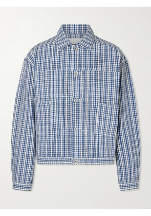 Story mfg. - Sundae Checked Cotton Jacket - Men - Blue - S