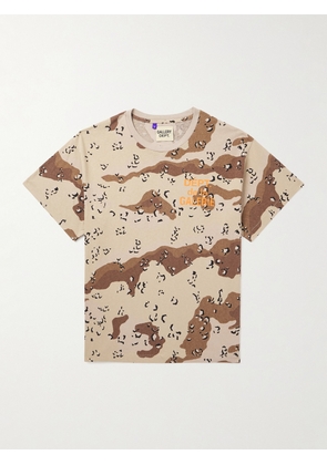 Gallery Dept. - Logo-Print Camouflage-Print Cotton-Jersey T-Shirt - Men - Neutrals - XS