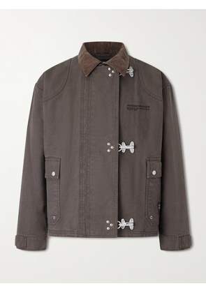 Neighborhood - Fireman Logo-Embroidered Padded Cotton Jacket - Men - Brown - S