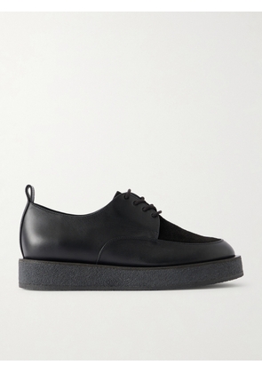Enfants Riches Déprimés - Sleeper Suede-Trimmed Leather Derby Shoes - Men - Black - EU 40