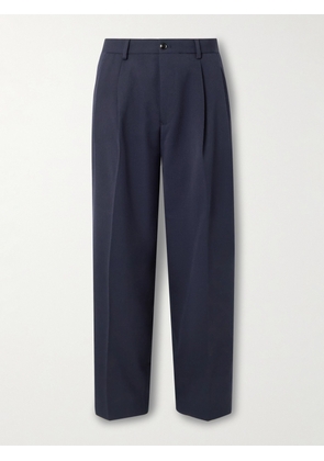 NN07 - Justin 10002 Straight-Leg Pleated Wool-Blend Twill Suit Trousers - Men - Blue - 28W 32L
