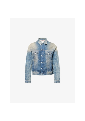 Mens Acne Studios Rye U Goldmine Patch-Pocket Denim Jacket