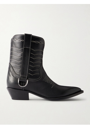 Enfants Riches Déprimés - Split Ends Embroidered Leather Ankle Boots - Men - Black - EU 40