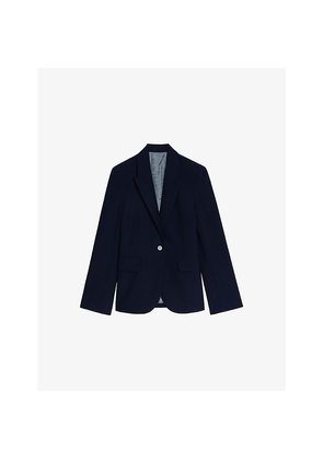 Womens Zadig&Voltaire Vavy Eagle-Embellished Single-Breasted Stretch-Woven Blazer