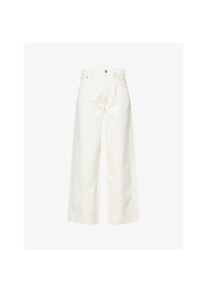 Womens Anine Bing Manon Wide-Leg Mid-Rise Denim Jeans