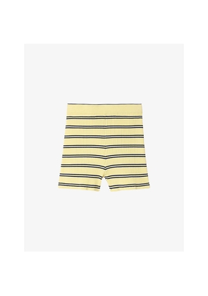 Womens Sandro Stripe Knit Shorts