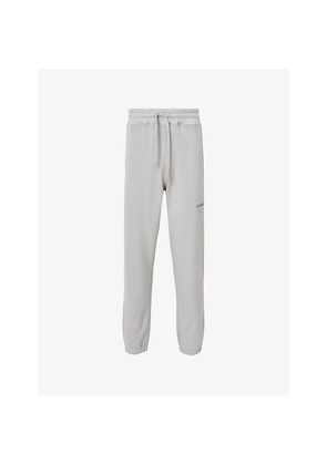 Mens Allsaints Future Brand-Print Cotton Jogging Bottoms