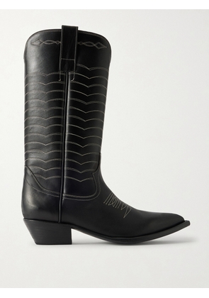 Enfants Riches Déprimés - Split Ends Embroidered Leather Boots - Men - Black - EU 41