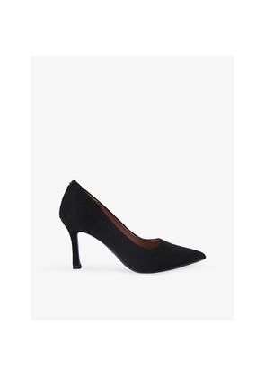 Womens Carvela Corletta Wide-Fit Heeled Faux-Leather Courts