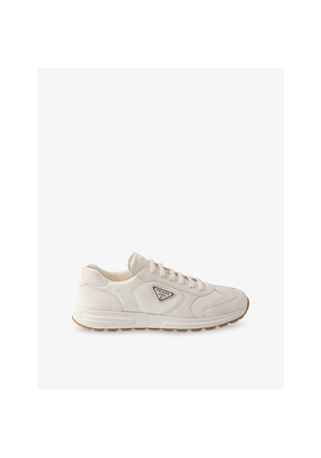 Mens Prada Prax Suede and Woven Trainers