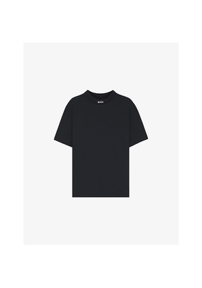 Mens Boss Branded-Print Short-Sleeved Stretch-Cotton T-Shirt
