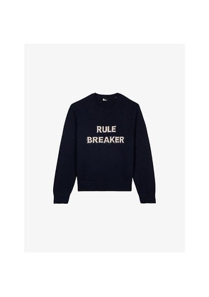 Mens The Kooples Rule Breaker Crewneck Knitted Jumper