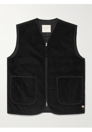 Kardo - Chota Embroidered Cotton-Corduroy Gilet - Men - Black - XS