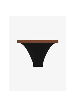Womens Reiss Nala Contrast-Trim Bikini Bottoms