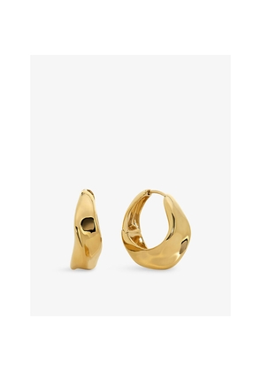 Womens Monica Vinader Nomade Medium 18ct Yellow Gold Vermeil Hoop Earrings