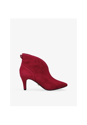 Womens Carvela Comfort Flute Suede Heeled Ankle Boots