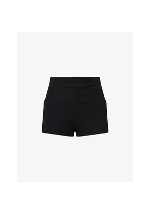 Womens Mugler Darted High-Rise Woven Shorts