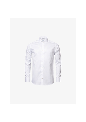 Mens Eton Extreme Cutaway-Collar Single-Cuff Slim-Fit Cotton-Twill Shirt