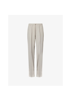 Womens Rick Owens Dietrich Drawstring Straight-Leg Stretch-Woven Jogging Bottoms