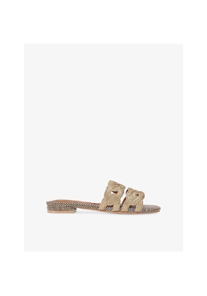 Womens Kurt Geiger London Crystal Chain Woven Sandals