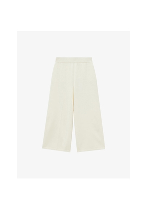 Womens Joseph Wide-Leg High-Rise Stretch-Knit Culottes