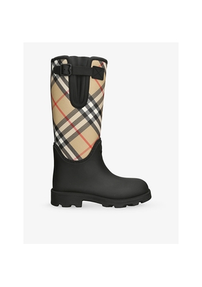 Womens Burberry Rubber Marsh Stamp High Boots​