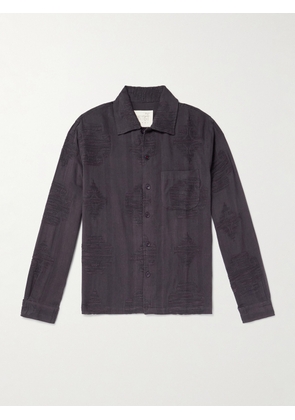Kardo - Martin Cotton-Jacquard Shirt - Men - Gray - S