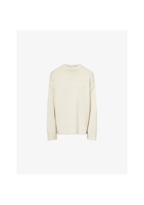 Womens Dissh Roy Plaster Longline Cotton and Wool Jumper