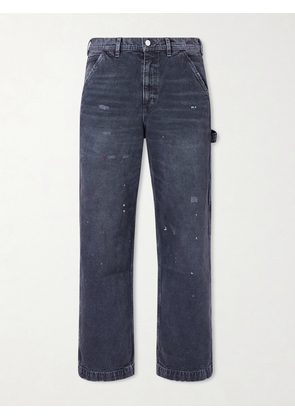 Enfants Riches Déprimés - Paint-Splattered Distressed Wide-Leg Jeans - Men - Black - UK/US 28