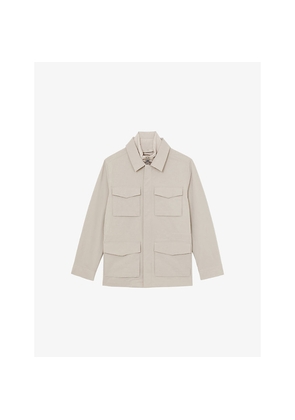 Mens Reiss Bryson Removable-Gilet Patch-Pocket Stretch-Woven Jacket