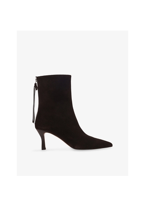 Womens Maje Zipped Heeled Suede Ankle Boots