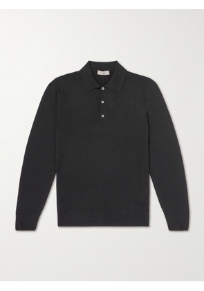 Canali - Wool Polo Shirt - Men - Black - IT 46