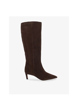 Womens Dune Smoothly Suede Knee-High Boots