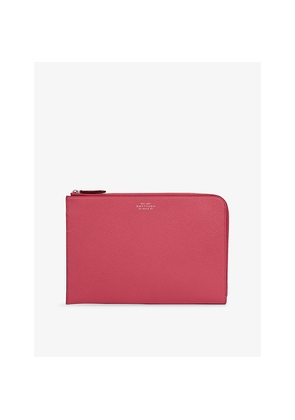 Womens Smythson Panama Leather Slim Pouch