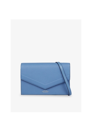 Womens Smythson Panama Envelope Leather Cross-Body Bag