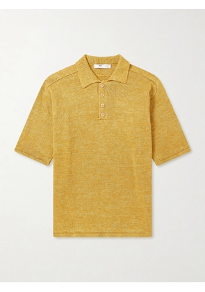 Inis Meáin - Knitted Linen Polo Shirt - Men - Yellow - S