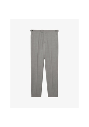 Mens Reiss Inspire Slim-Fit Wool Trousers