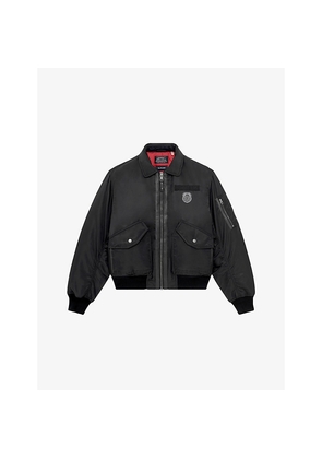 Womens The Kooples x Schott Branded Shell Bomber Jacket