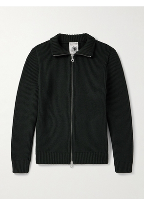 S.N.S. Herning - Virgin Wool Zip-Up Cardigan - Men - Green - S