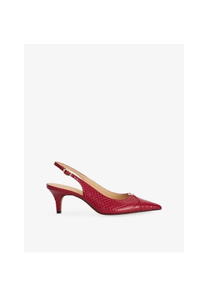 Womens Dune Distinctive Heeled Leather Sling-Backs