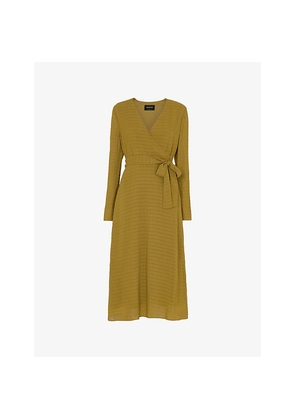 Womens Whistles Alex Textured Stretch-Woven Midi Dress