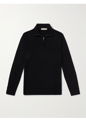 Canali - Half-Zip Wool Sweater - Men - Black - IT 46