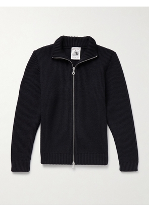 S.N.S. Herning - Virgin Wool Zip-Up Cardigan - Men - Blue - S